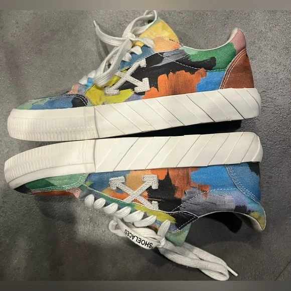 Off White Paint Splatter Sneakers… - Picture 2 of 14